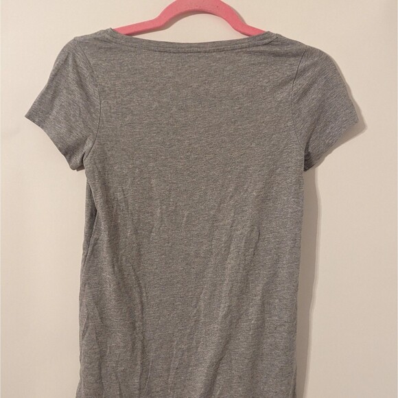 Boden US 2 Solid Grey Short Sleeve Dress Navy Casual - Picture 8 of 12
